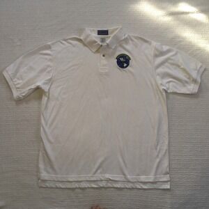 Vtg USS Rushmore Transport Repair LSO 74 Patch XXL Polo Military Navy